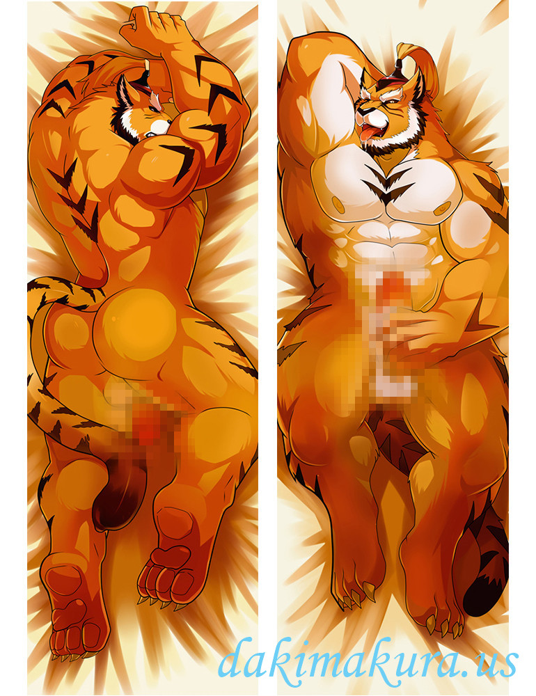 Big Tiger Male Anime Dakimakura Japanese Hugging Body Pillow Covers